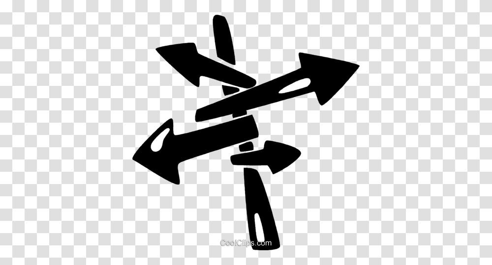 Direction Signs Royalty Free Vector Clip Art Illustration, Cross, Stencil, Oars Transparent Png