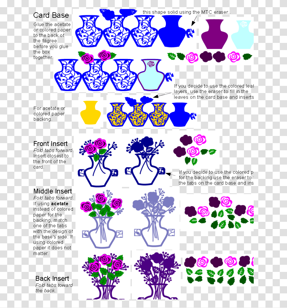 Directions For Vase With Flowers Download, Label Transparent Png
