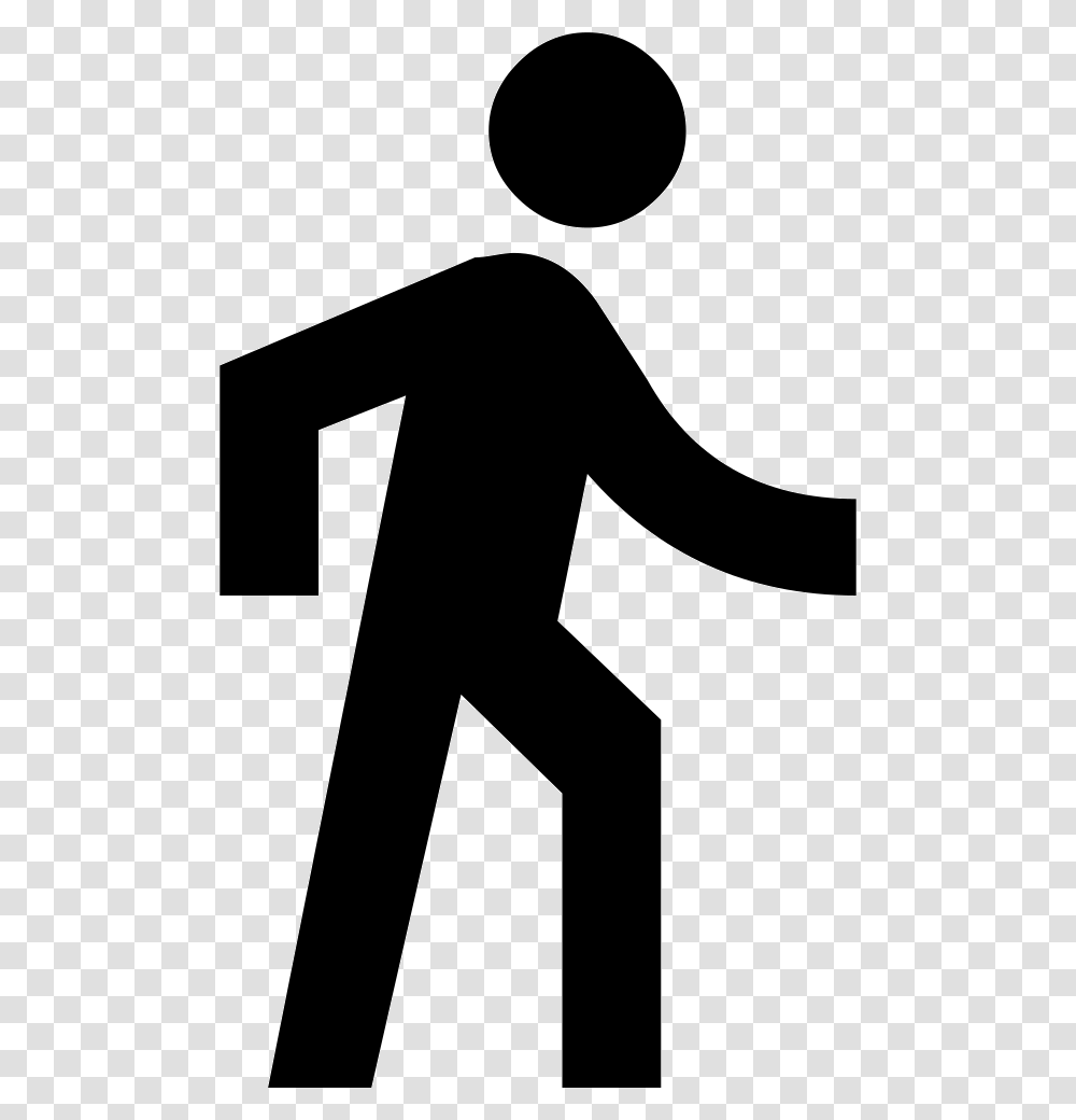 Directions Walk Icon, Silhouette, Pedestrian Transparent Png