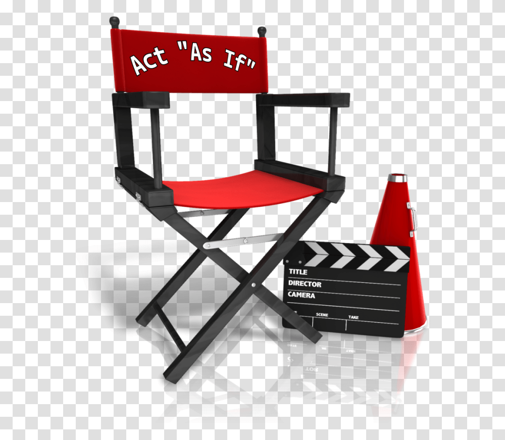 Director Chair Act As If Film Director Chair, Furniture, Canvas, Armchair Transparent Png