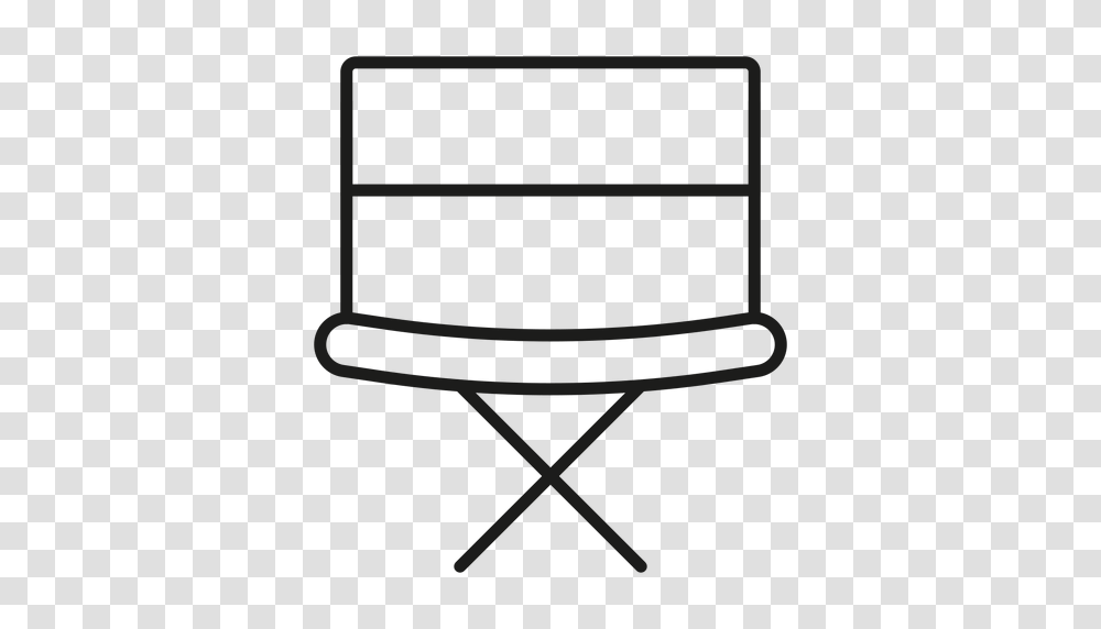 Director Chair Stroke Icon, Furniture, Cushion, Interior Design, Indoors Transparent Png