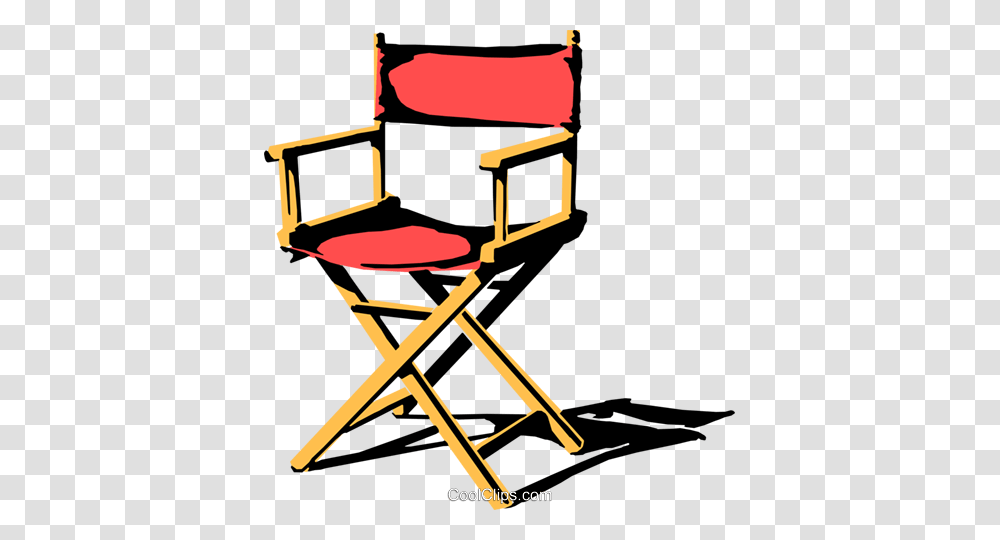 Directors Chair Royalty Free Vector Clip Art Illustration, Furniture, Canvas, Armchair Transparent Png