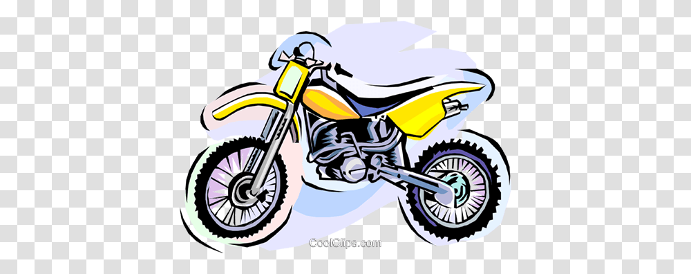 Dirt Bike Motorcycle Royalty Free Vector Clip Art Illustration, Vehicle, Transportation, Wheel, Machine Transparent Png