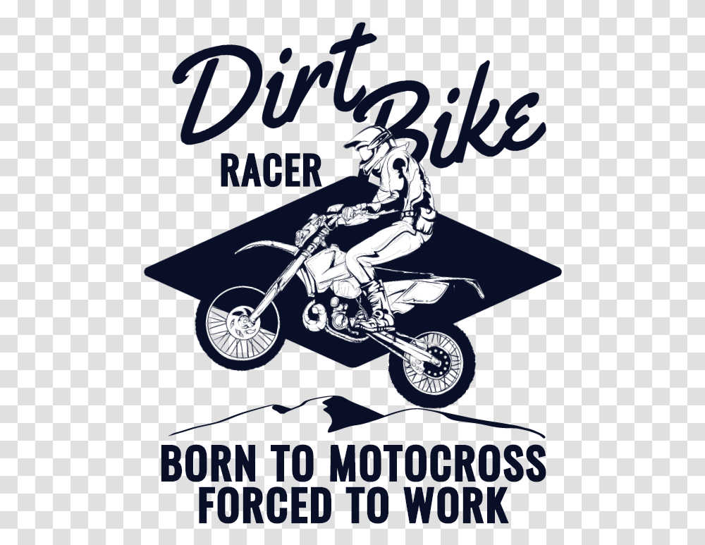 Dirt Bike Racer Motocross Shirt Design, Motorcycle, Vehicle, Transportation, Person Transparent Png