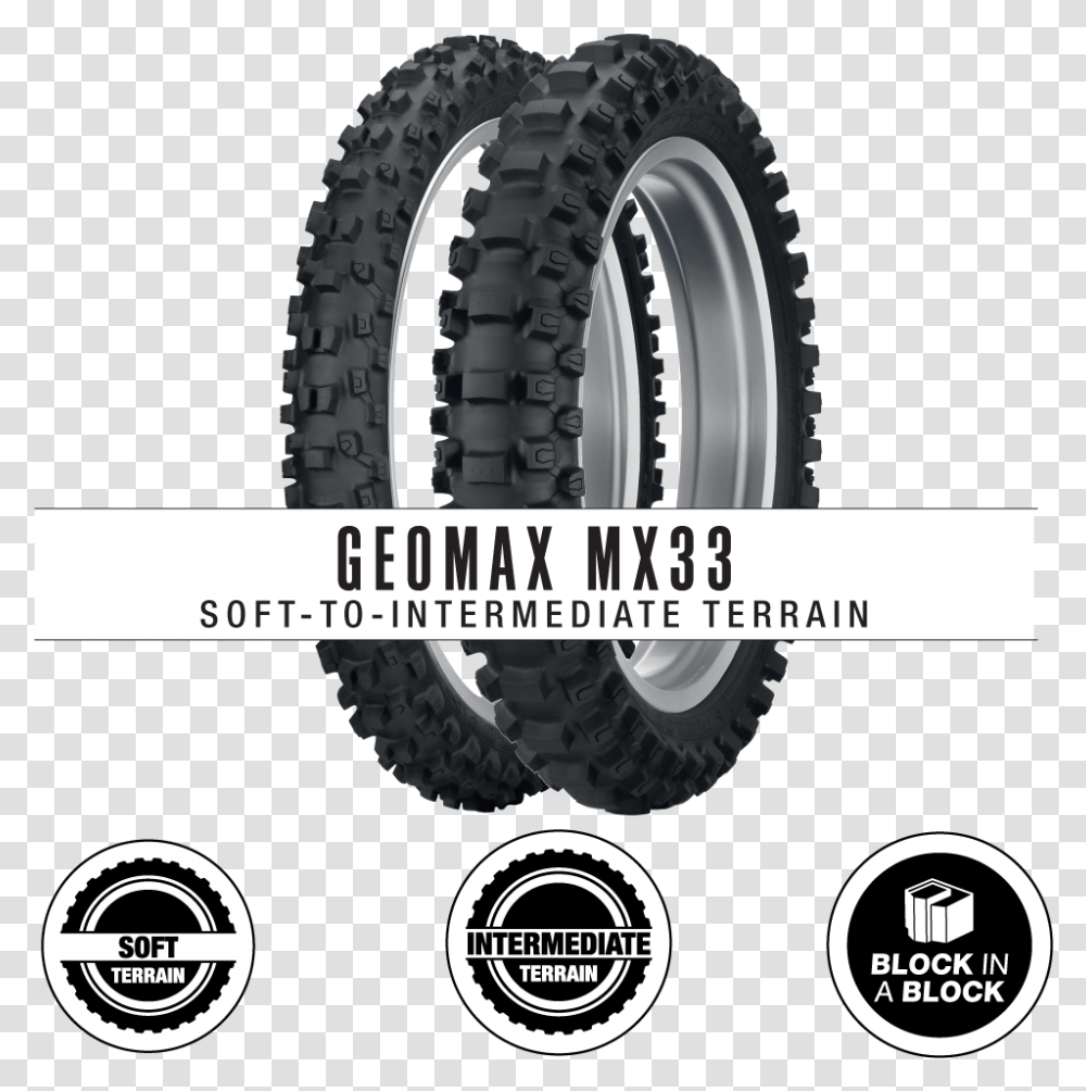Dirt Bike Tire Tread Dunlop Geomax Mx32 Soft, Wheel, Machine, Spoke, Car Wheel Transparent Png