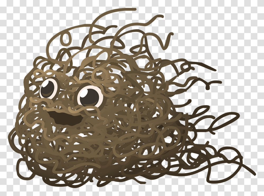 Dirt Mess Messy Grungy Face Cartoon Brown Yarn Free Clip Art Dust Bunnies, Rug, Pasta, Food, Noodle Transparent Png