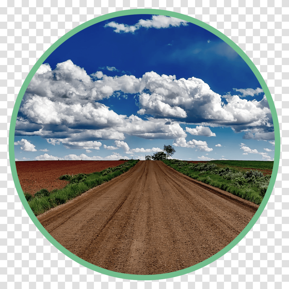 Dirt Road Circle Paysage Ciel Et Terre, Nature, Outdoors, Sky, Azure Sky Transparent Png