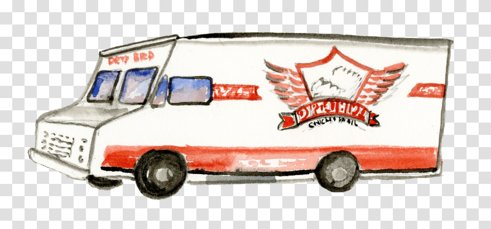 Dirty Bird Chicken And Waffles, Van, Vehicle, Transportation, Fire Truck Transparent Png