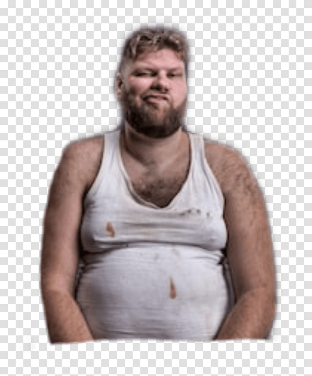 Dirty Dirtyboy Fat Overweight Chubby Guy Dude Dirty Fat Man, Apparel, Undershirt, Person Transparent Png