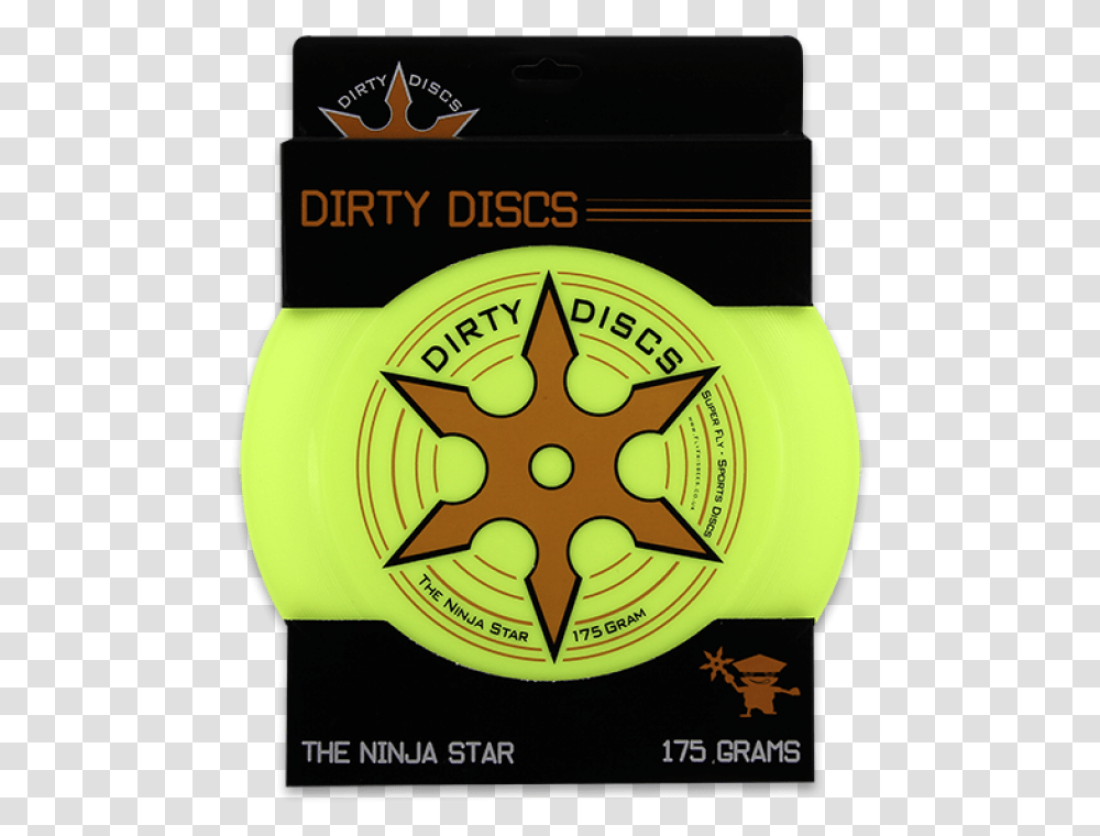 Dirty Disc Ninja Star Frisbee Label, Star Symbol, Logo, Trademark Transparent Png
