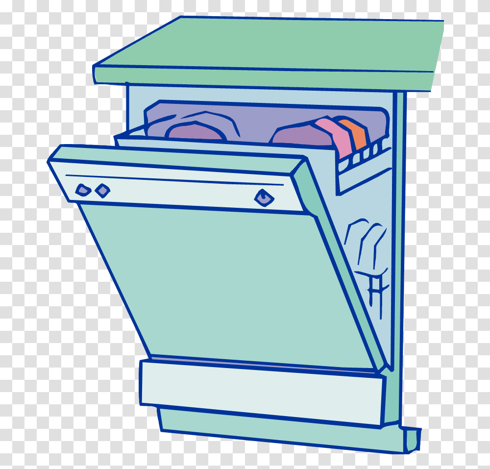 Dirty Dishes On Table Clip Art, Dishwasher, Appliance, Mailbox, Letterbox Transparent Png