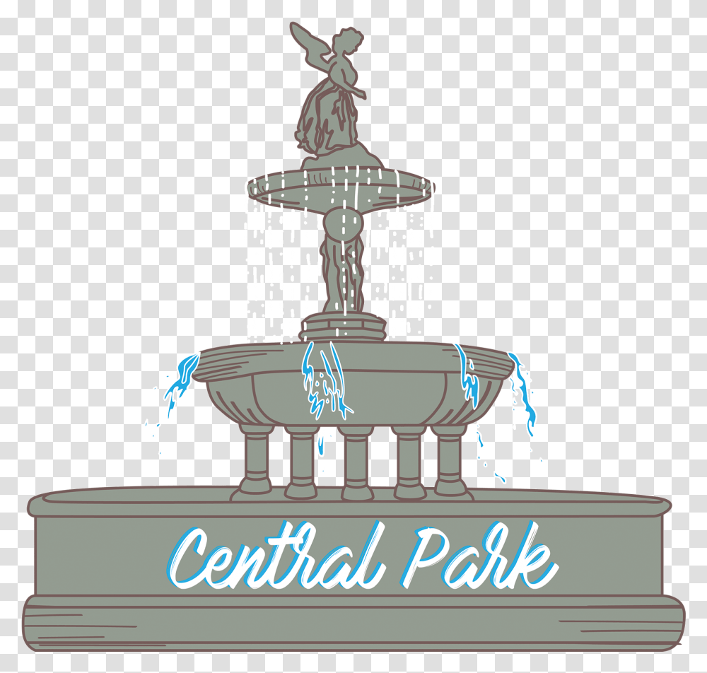 Dirty Drinking Fountain Clip Art New York Central Park Clipart, Water, Sink Faucet, Wedding Cake, Dessert Transparent Png
