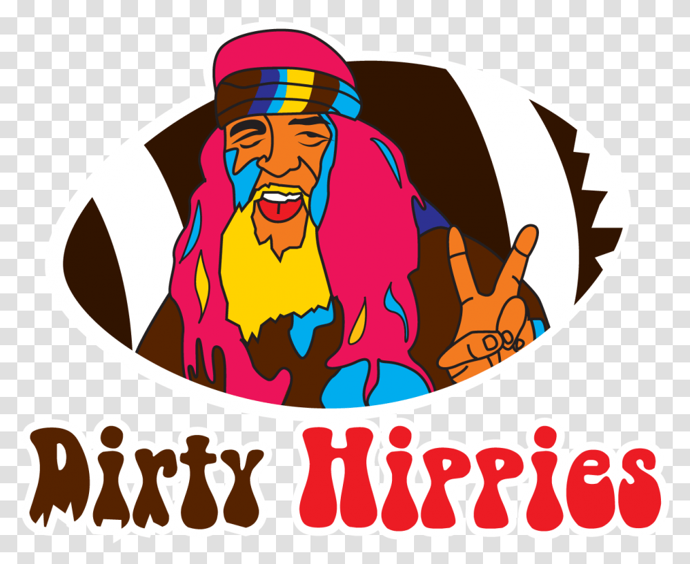 Dirty Hippies Fantasy Football Hippies Logo, Person, Poster, Advertisement, Leisure Activities Transparent Png