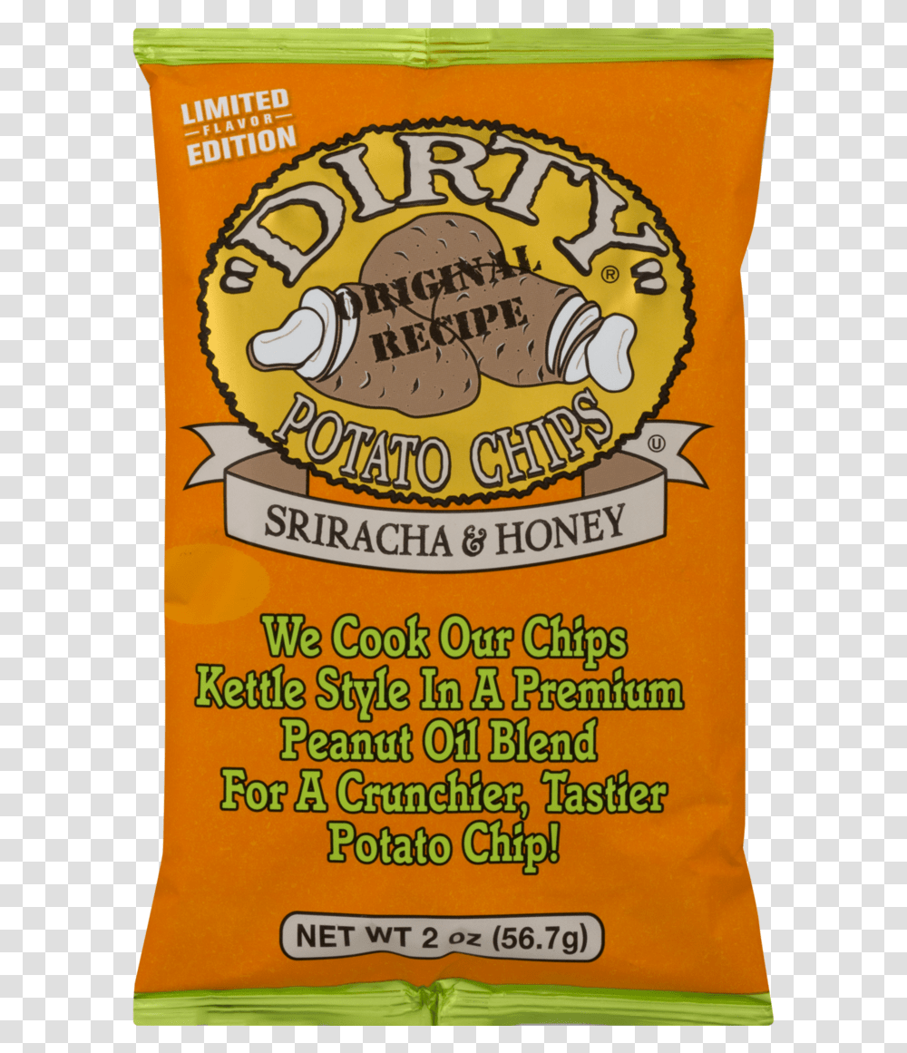 Dirty Kettle Potato Chips Sriracha Amp Honey Dirty Potato Chips, Advertisement, Poster, Flyer, Paper Transparent Png