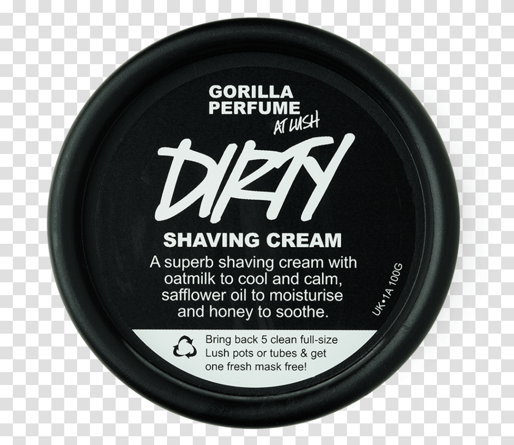 Dirty Shaving Cream Lush Dirty Hair Cream, Cosmetics, Aftershave, Bottle, Label Transparent Png