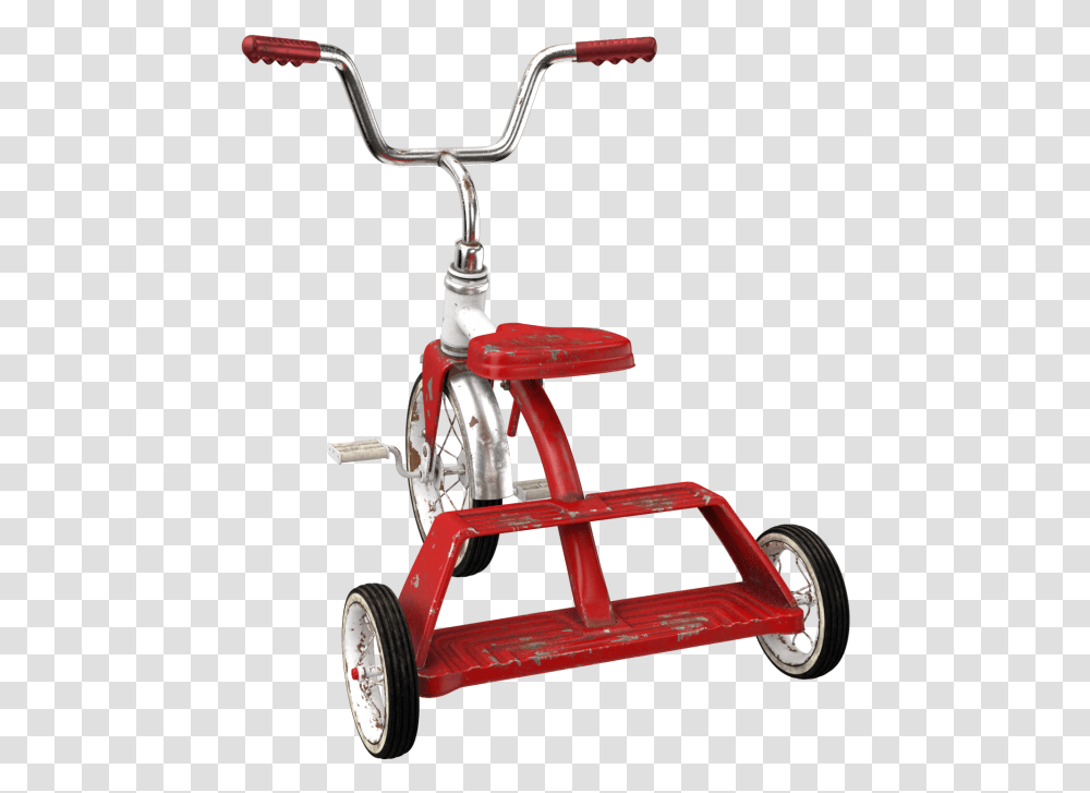 Dirty Vintage Tricycle Image Tricycle, Scooter, Vehicle, Transportation, Lawn Mower Transparent Png