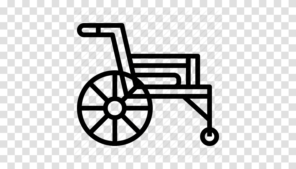 Disabled Handicap Healthcare Medical Transport Wheelchair Icon, Furniture, Machine Transparent Png