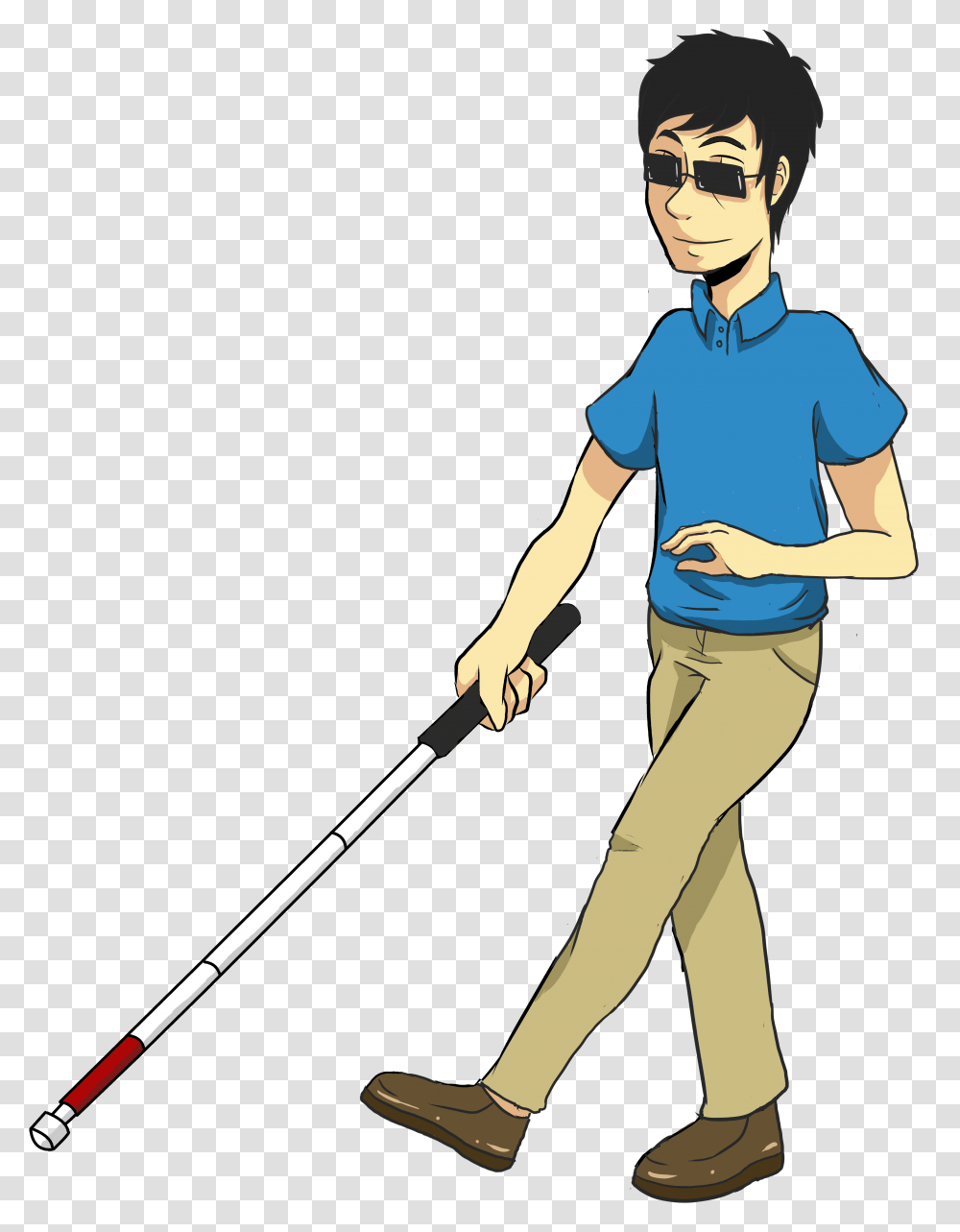 Disabled Person Clip Art, Walking, Stick, People Transparent Png