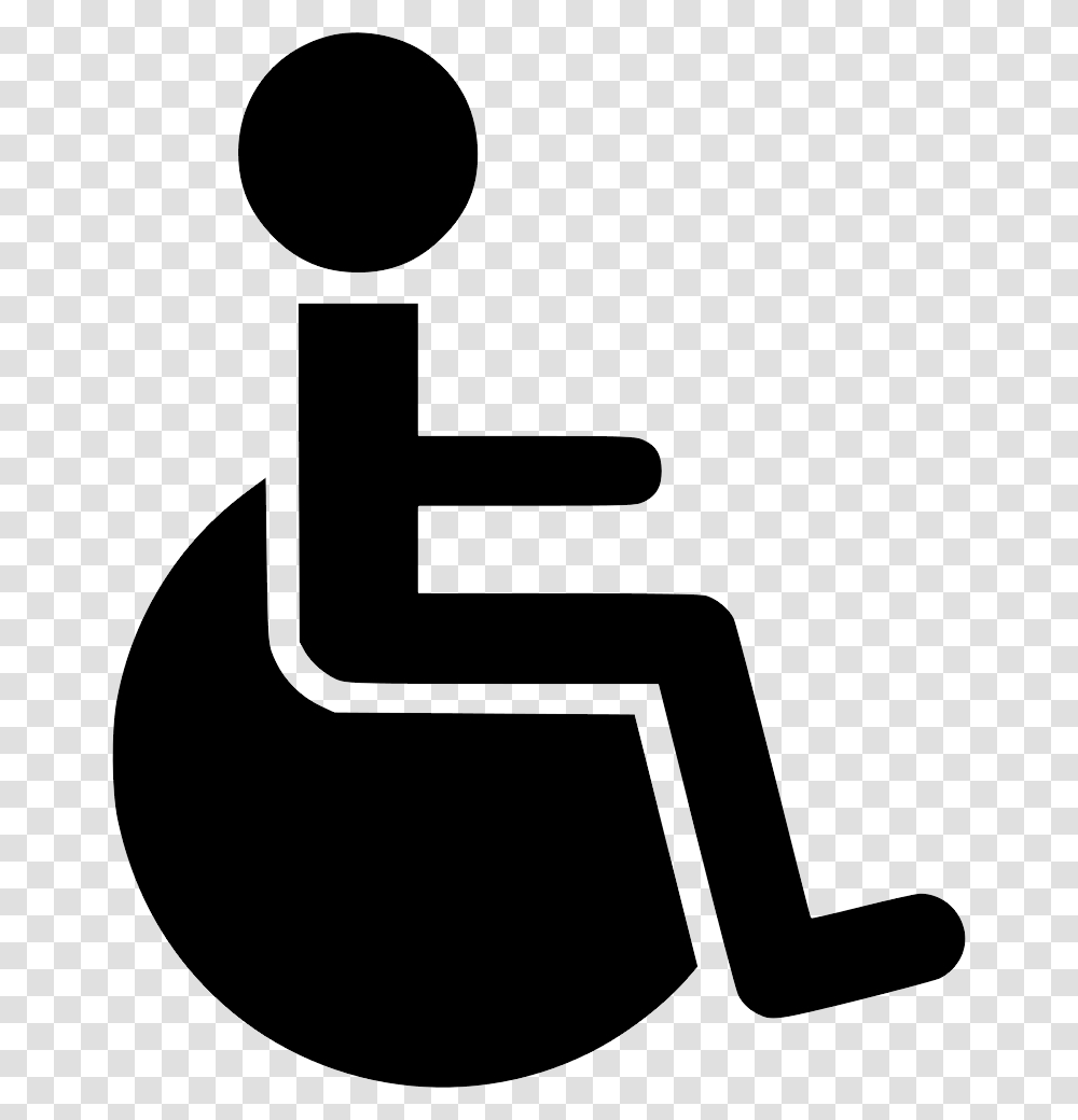 Disabled, Silhouette, Chair, Furniture Transparent Png
