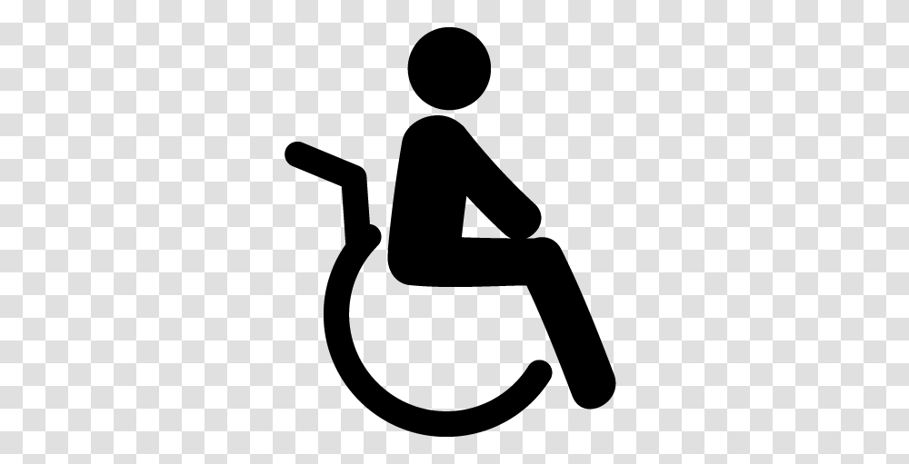 Disabled, Silhouette, Kneeling Transparent Png