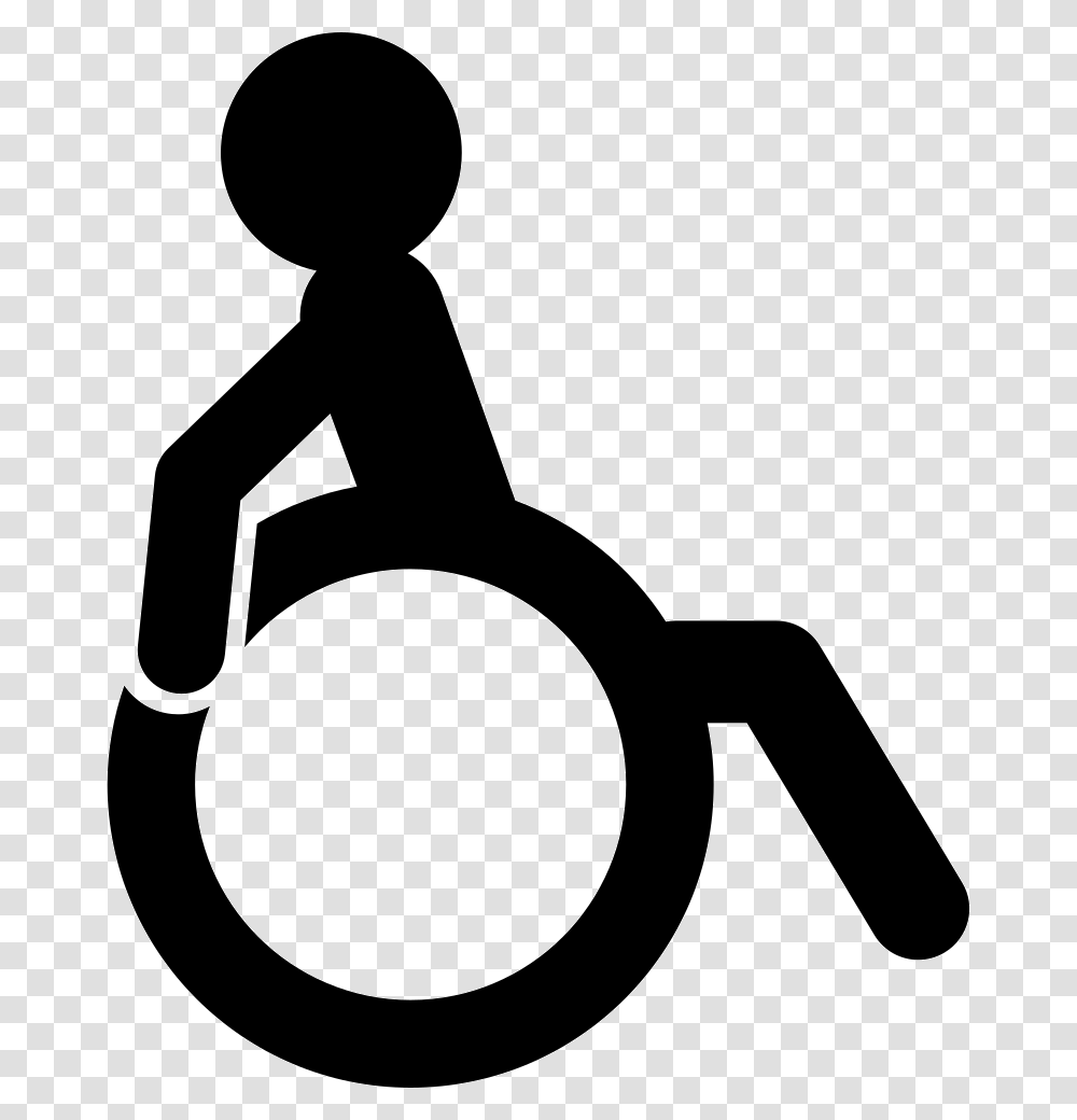 Disabled, Stencil, Silhouette, Magnifying Transparent Png