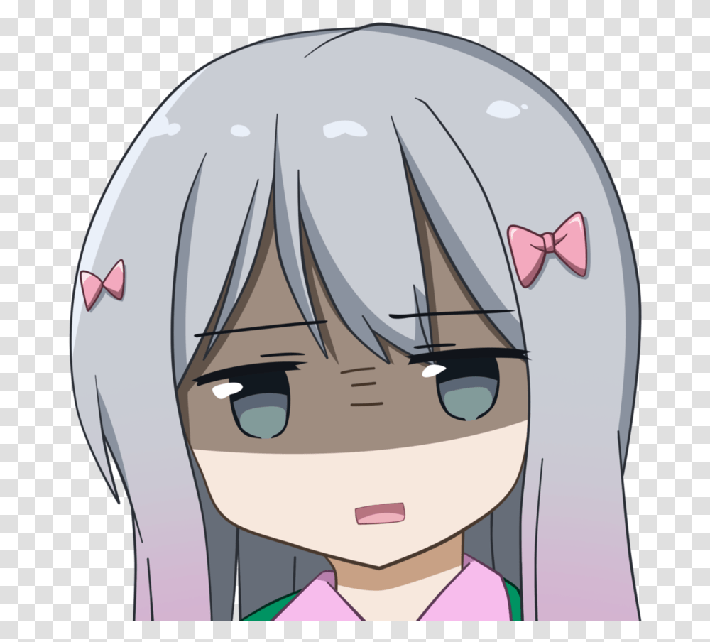Disappointed Anime Face Disappointed Anime Face Eromanga Sensei Chibi, Helmet, Apparel, Drawing Transparent Png
