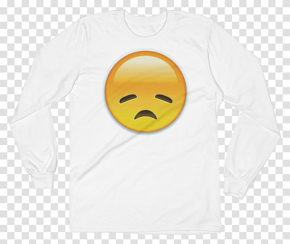 Disappointed Emoji Smiley, Sleeve, Apparel, Long Sleeve Transparent Png