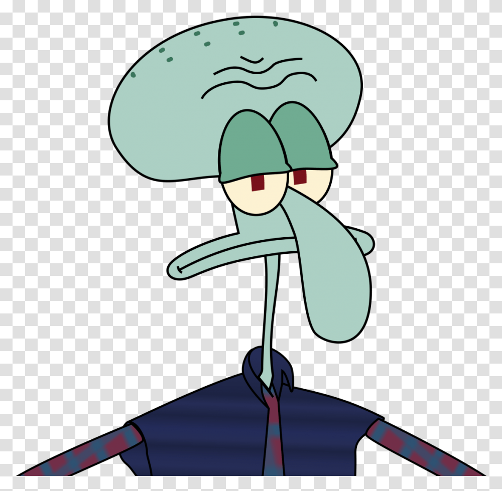Disappointed Squidward By Andrew Colclough Fictional Character, Lamp, Art, Drawing, Worker Transparent Png