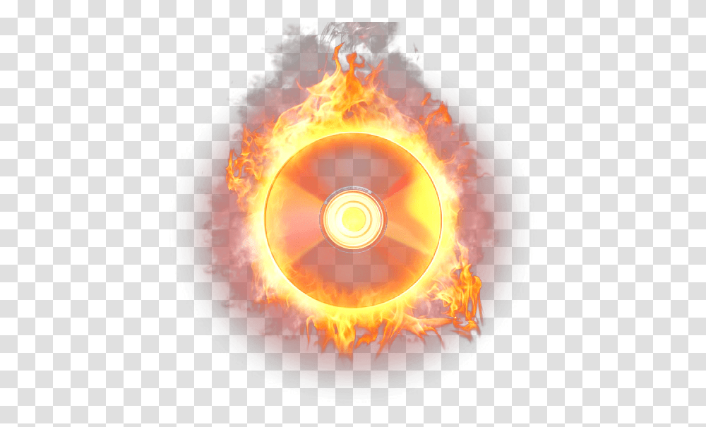 Disc Cd Burn Burning Music On Fire, Bonfire, Flame, Disk, Dvd Transparent Png