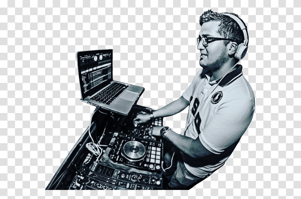 Disc Jockey, Pc, Computer, Electronics, Person Transparent Png