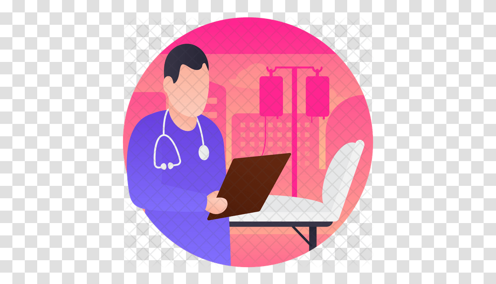Discharge Patient Icon Of Rounded Style Discharge, Art, Female, Photography, Purple Transparent Png
