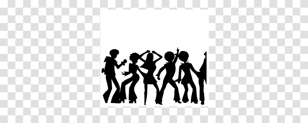 Disco Person, People, Stencil, Silhouette Transparent Png