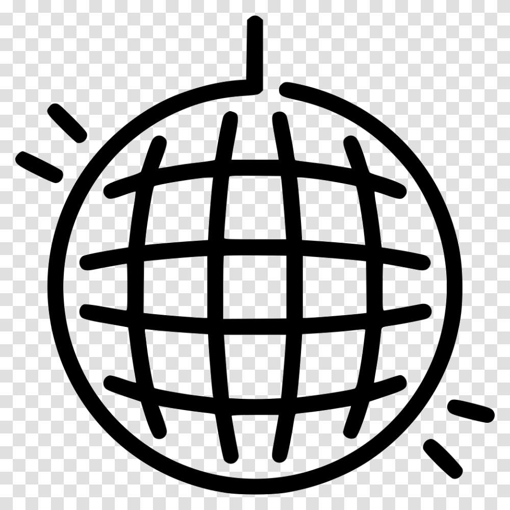 Disco Ball Black And White Clipart Disco Ball Vector Icon, Grenade, Bomb, Weapon, Weaponry Transparent Png