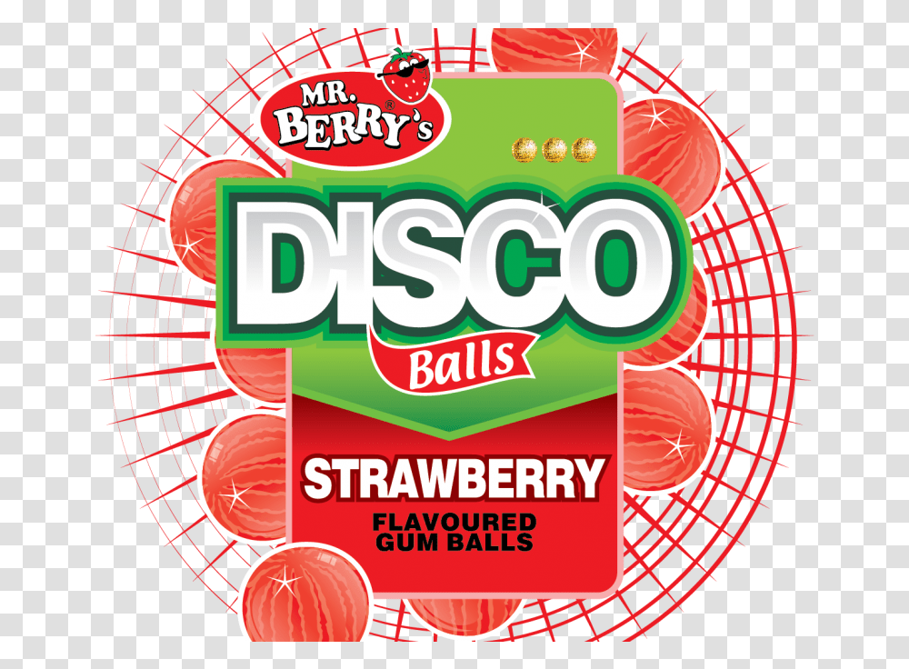 Disco Balls Strawberry Food, Gum Transparent Png