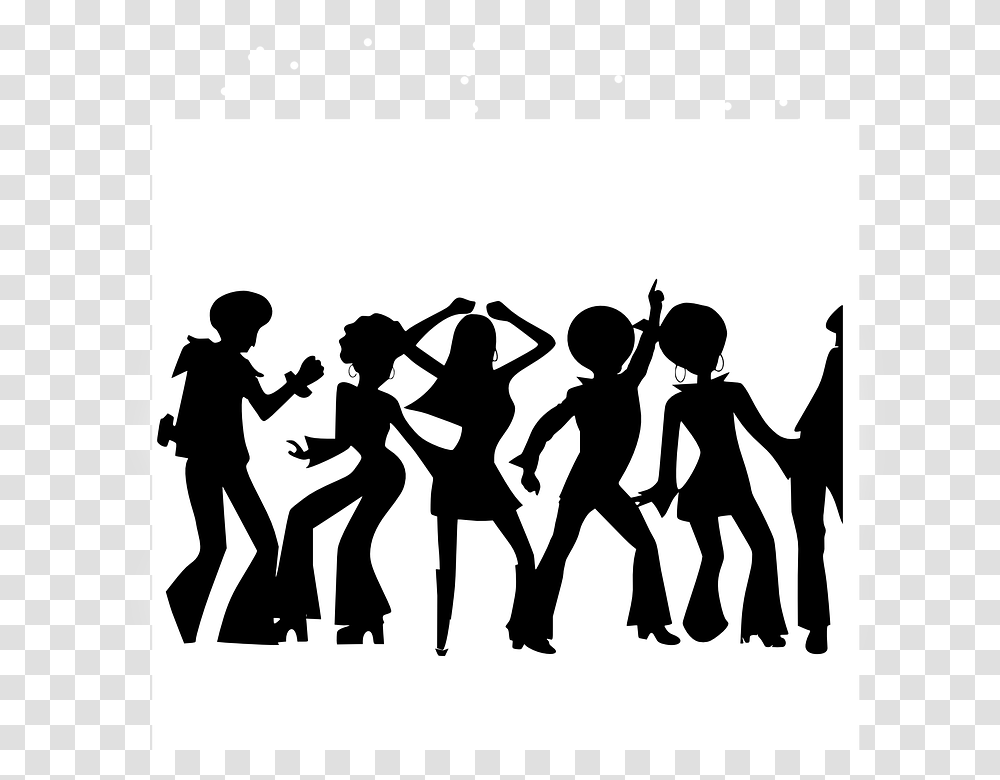 Disco Clipart Group Dance, Person, People, Silhouette, Leisure Activities Transparent Png