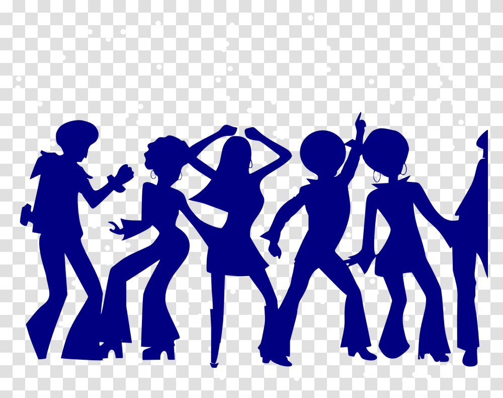 Disco Dancing Dance Party Music Club People People Dancing Clipart, Person, Crowd, Silhouette, Marching Transparent Png