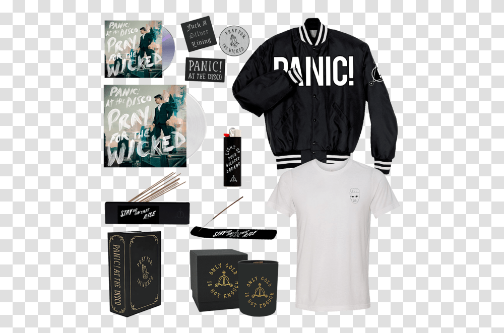 Disco Insence Book Stash Box Candle Tour Panic At The Disco Merch, Clothing, Person, Sleeve, Shorts Transparent Png