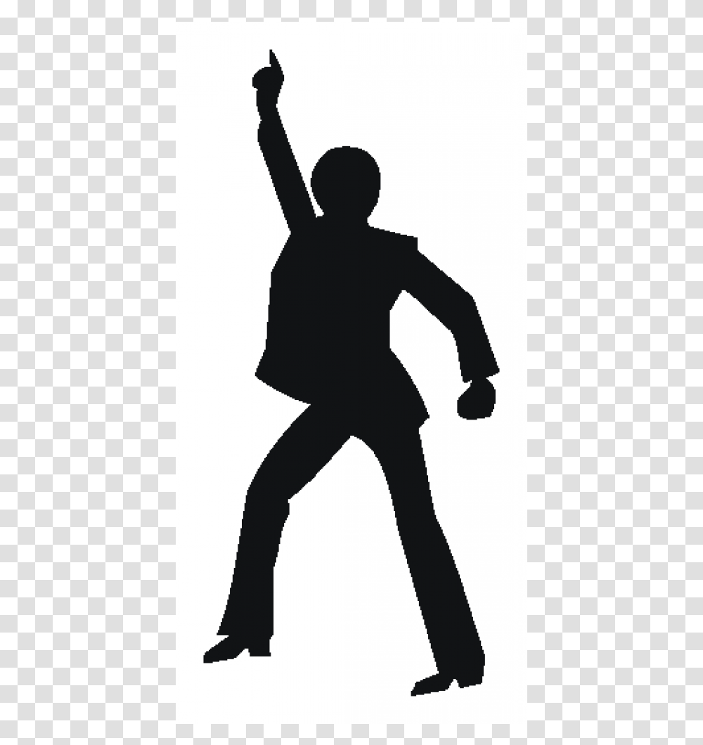 Disco Man Silhouette Saturday Night Fever Silhouette, Person, Human, Dance, Dance Pose Transparent Png