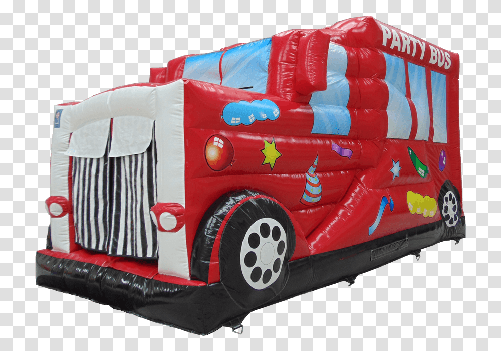 Disco Party Bus Inflatable, Tire, Fire Truck, Vehicle, Transportation Transparent Png