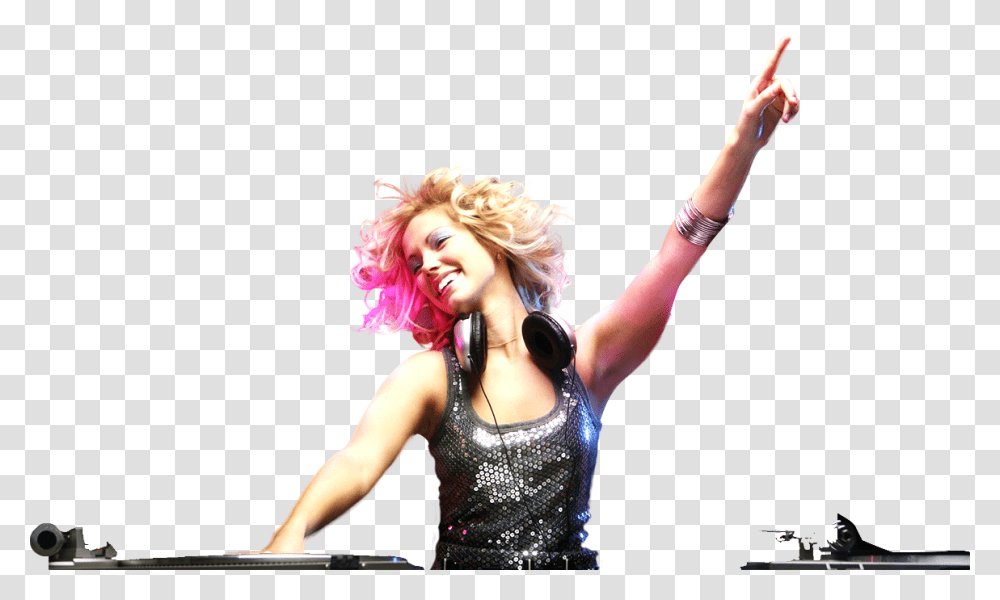 Disco Party Girl, Person, Dj, Leisure Activities Transparent Png