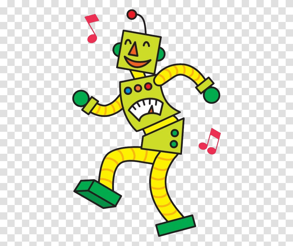 Disco Robot Dancer Cartoon Robot Dancing, Performer Transparent Png