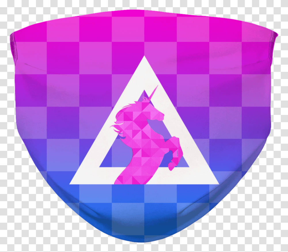 Disco Unicorn Face Mask Vertical, Purple, Logo, Symbol, Trademark Transparent Png