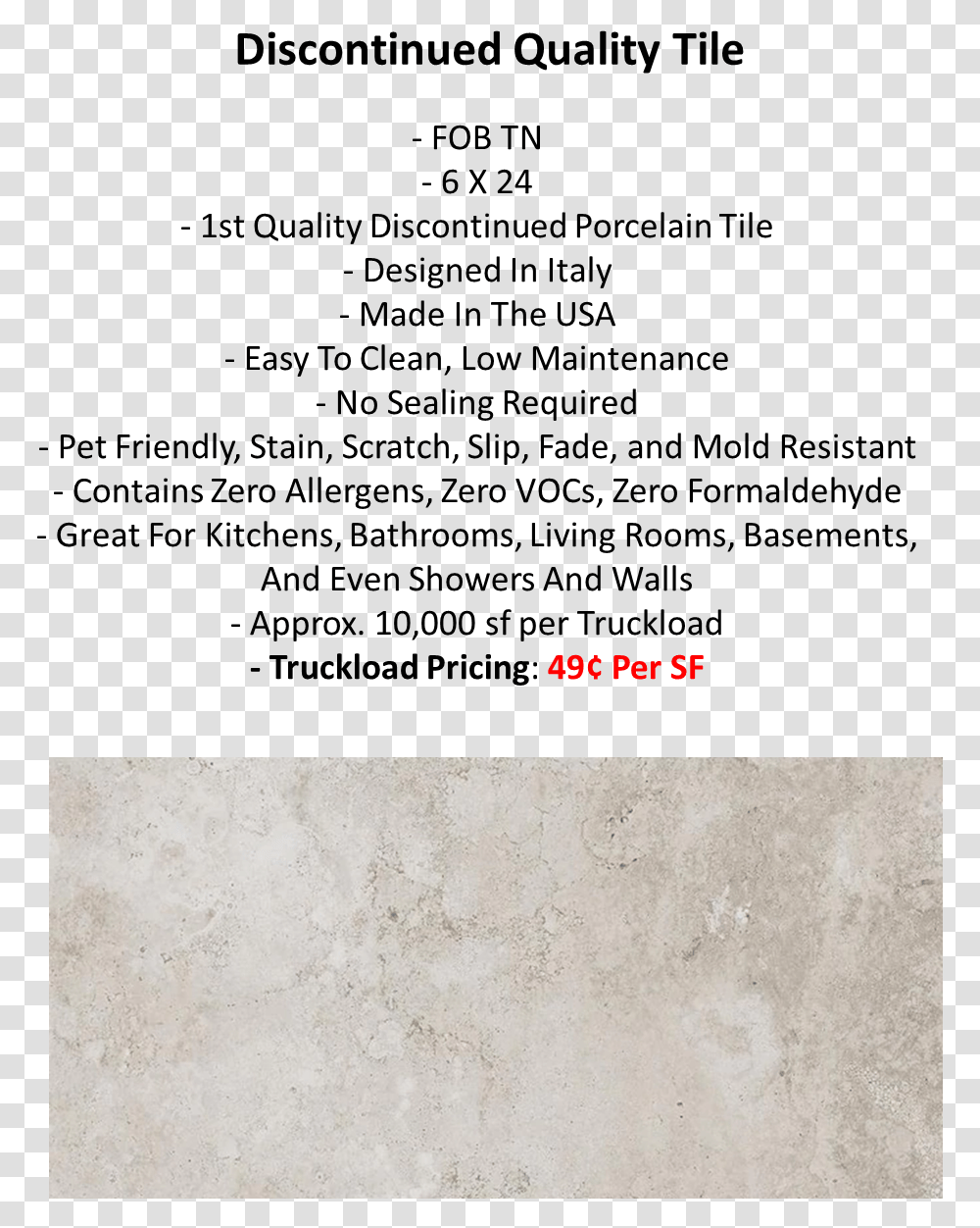 Discontinued Quality Tile 6 X 24 Dot, Concrete, Female, Wall Transparent Png