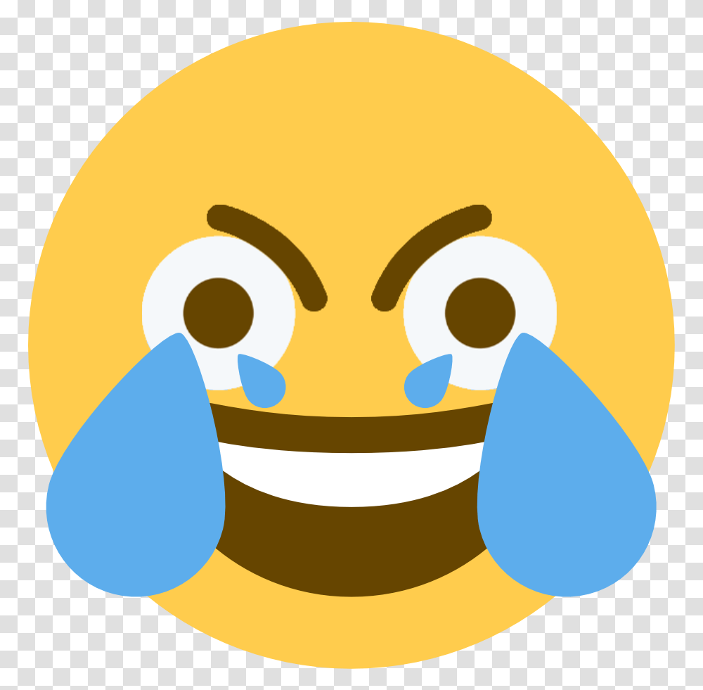 Discord Emoji Open Eye Crying Laughing Emoji, Label, Text, Outdoors, Bird Transparent Png