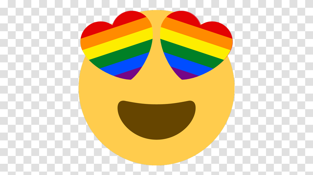 Discord Emoji Rainbow Heart Eyes Emoji, Label, Text, Diaper, Pattern Transparent Png