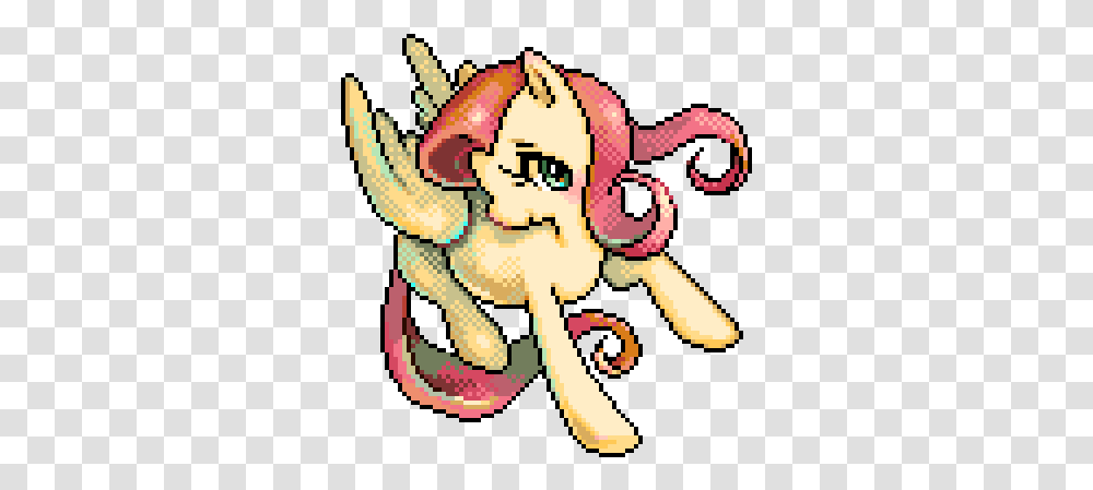 Discord Gif Avatar Girl Fluttershy My Little Pony Pixel Art, Rattle Transparent Png