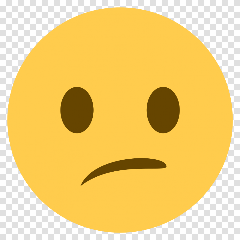 Discord Neutral Face Emoji Clipart Confused Emoji, Tennis Ball, Sport, Sports, Pac Man Transparent Png