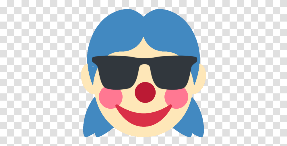 Discord Pleading Emoji Clown, Face, Sunglasses, Accessories, Clothing Transparent Png