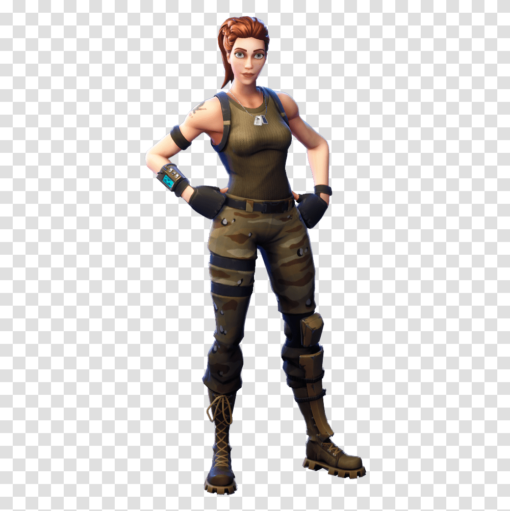 Discord Profile Gif Girl Novocomtop Fortnite Tower Recon Specialist, Figurine, Person, Human, Toy Transparent Png