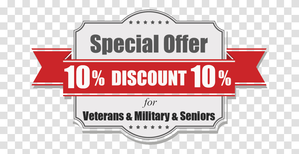 Discount For Military Veterans Amp Seniors Parallel, Advertisement, Label, Paper Transparent Png